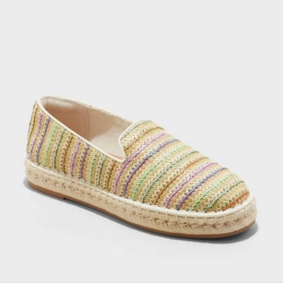 NWT UNIVERSAL THREAD SKIPPER STRIPE ESPADRILLE  SIZE 9 - Picture 1 of 11